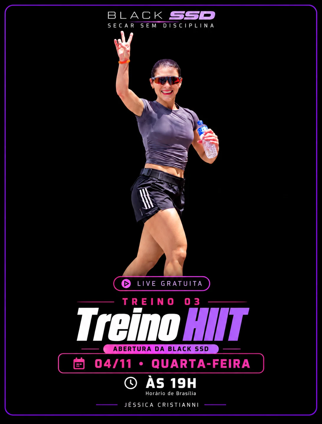 Jéssica em evento esportivo